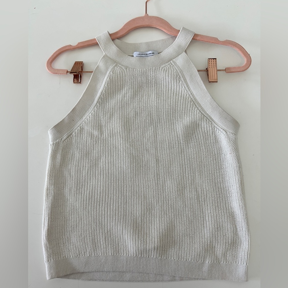 & Other Stories Women's Cream Knit Tank Top